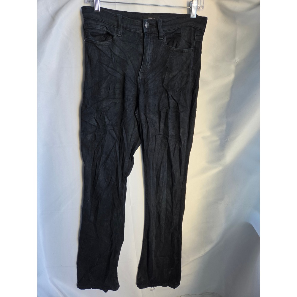 Forever 21 Jeans Women  Black Dark Wash Slim Mid Rise Straight Leg Fair